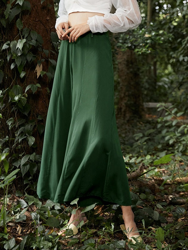 High Waist Solid Loose Wide Leg Pants Mssza