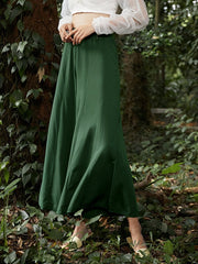 High Waist Solid Loose Wide Leg Pants Mssza