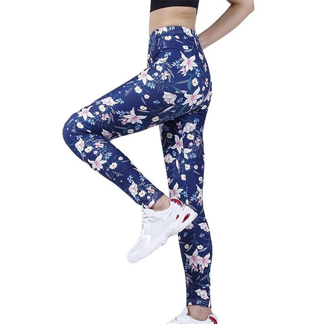 High Waist Sports Training Pants Yoga Workout Jogging Tights Elastic Mssza