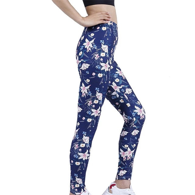 High Waist Sports Training Pants Yoga Workout Jogging Tights Elastic Mssza