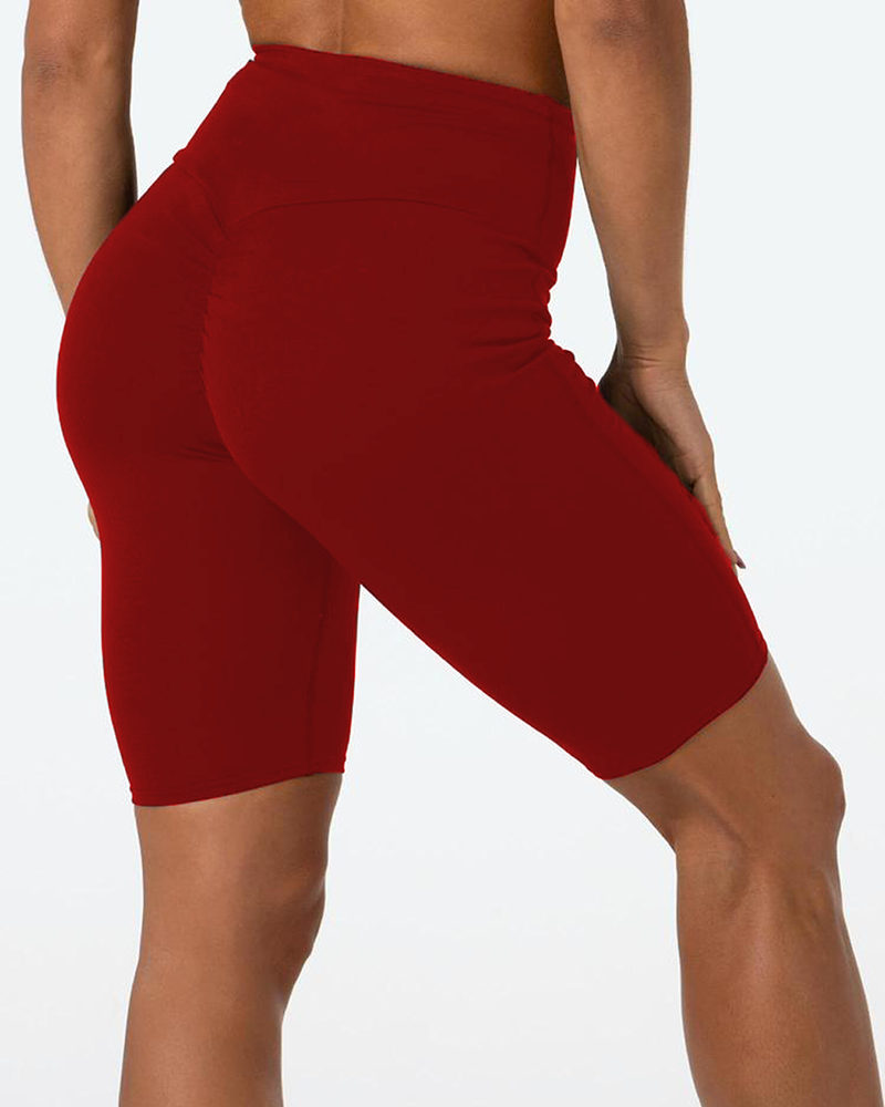 High Waist Workout Stretch Trousers Compression Tight Shorts Mssza