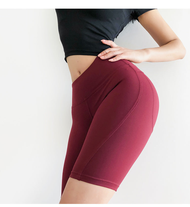 High Waisted Knee Length Sport Shorts Mssza