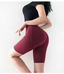 High Waisted Knee Length Sport Shorts Mssza