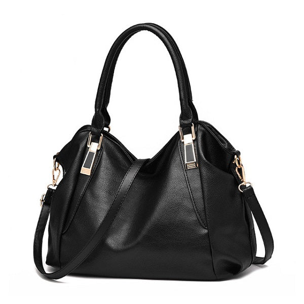 High quality PU leather Solid Top-Handle handbag Mssza