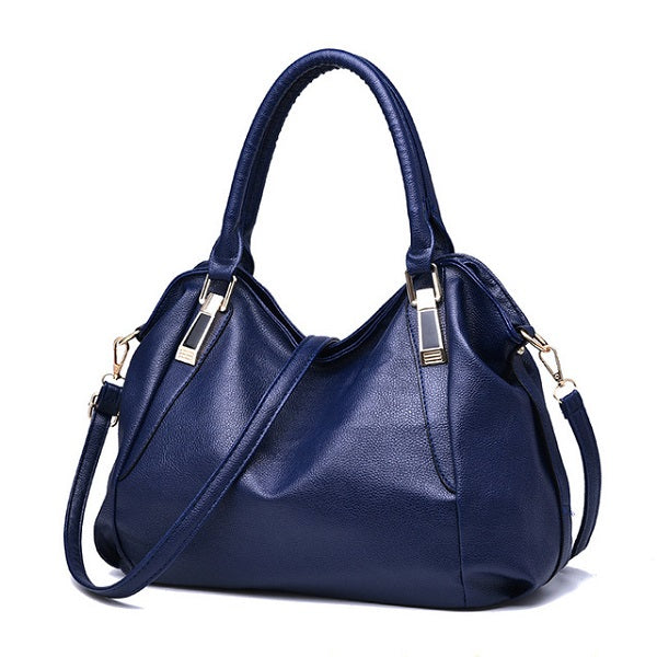 High quality PU leather Solid Top-Handle handbag Mssza