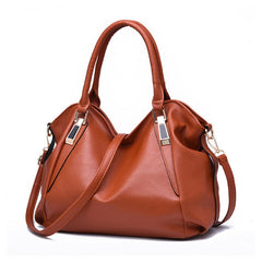 High quality PU leather Solid Top-Handle handbag Mssza