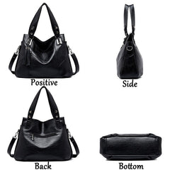 High-quality PU leather tassel High capacity Handbags Mssza