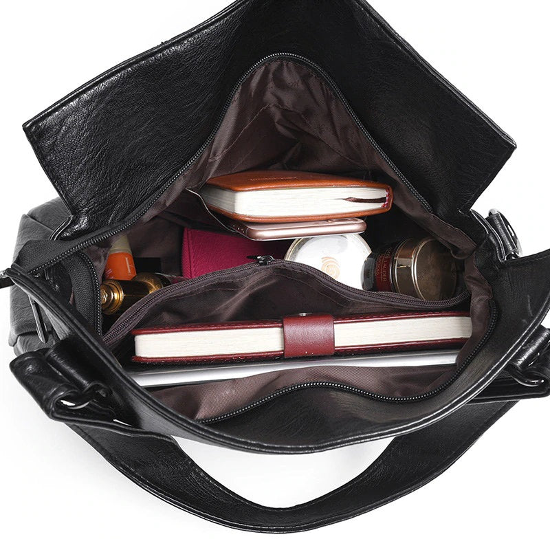 High-quality PU leather tassel High capacity Handbags Mssza