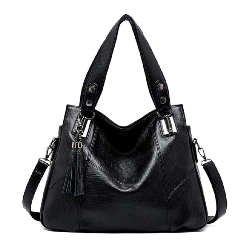 High-quality PU leather tassel High capacity Handbags Mssza