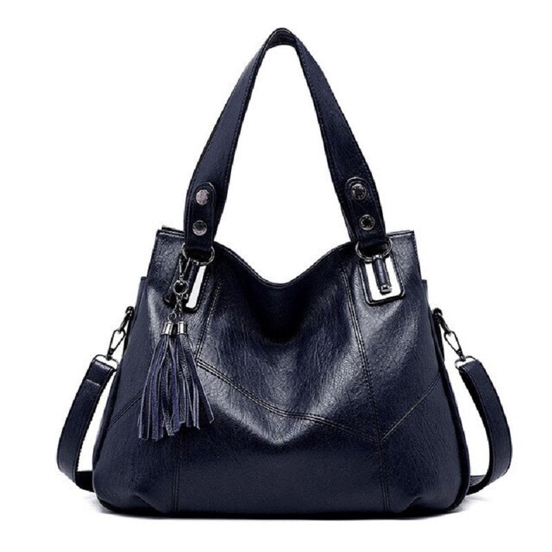 High-quality PU leather tassel High capacity Handbags Mssza