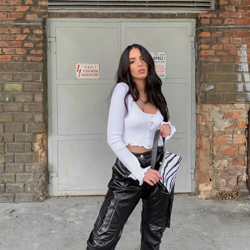 High quality office lady slim Basic Ribbed crop top Mssza