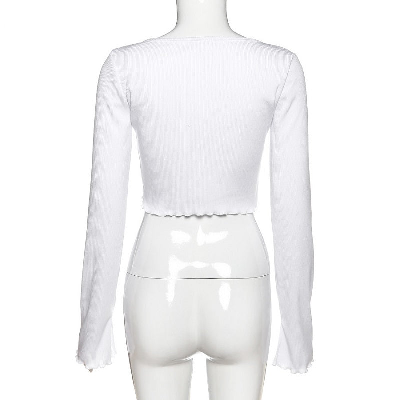 High quality office lady slim Basic Ribbed crop top Mssza