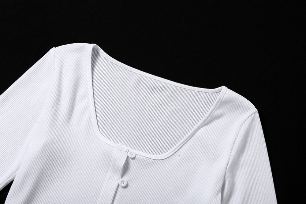High quality office lady slim Basic Ribbed crop top Mssza