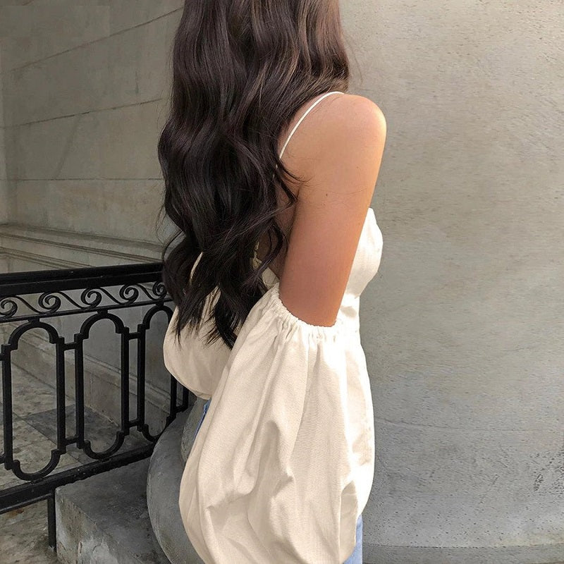 High quality solid color Spaghetti Strap bodycon soft crop top Mssza