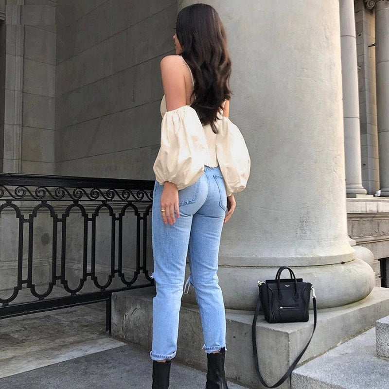High quality solid color Spaghetti Strap bodycon soft crop top Mssza