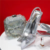 Hollow Design Shoes Matching Bag in Comfortable Sandals for Party Mssza