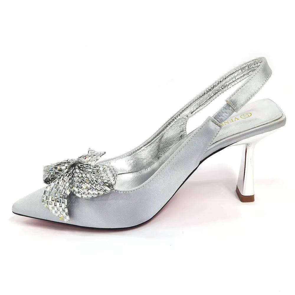 Hollow Design Shoes Matching Bag in Comfortable Sandals for Party Mssza