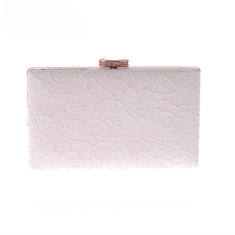 Hollow Lace White Clutch Bag For Women Floral Pochette Mariage Sac Femme Ladies Evening Party Bags Mssza