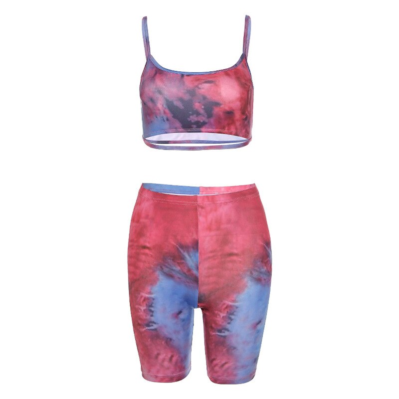 Hollow Out Crop Sleeveless Fitness Shorts Set Mssza