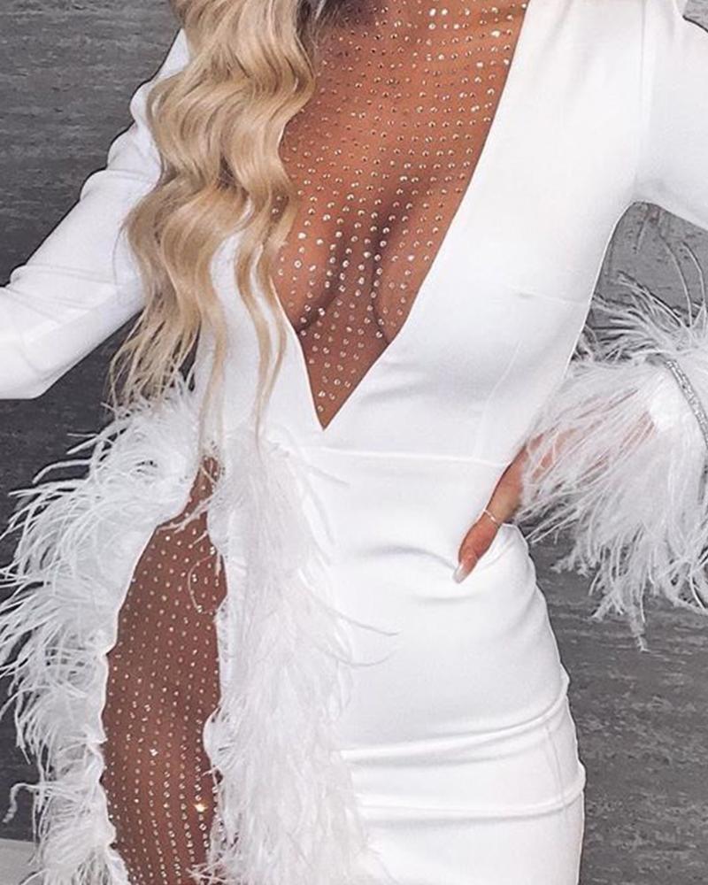 Hollow Out Lack Bodycon Draped Dress Mssaz Desses