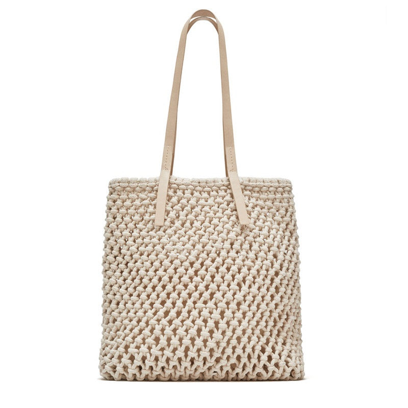 Hollow Rope Travel Storage Beach Shoulder Bag Mssza
