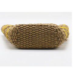 Hollow Straw Beach Travel Ladies Hand Bag Mssza