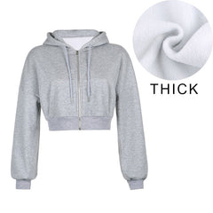 Hoodies Sweatshirt Tracksuit Long Sleeve Crop Top Fashion Mssza