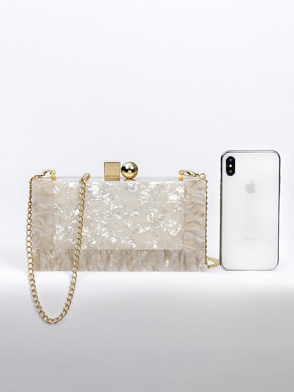Marble Print Soft Hardness Clutch Bag Mssza