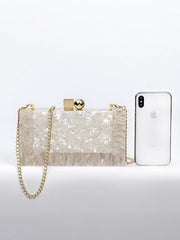 Marble Print Soft Hardness Clutch Bag Mssza
