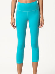 Solid Color Skinny Cropped Legging For Yoga Mssza