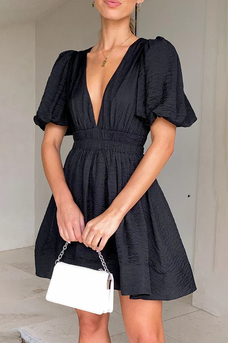 Erin Mini Dress Black Mssaz Desses
