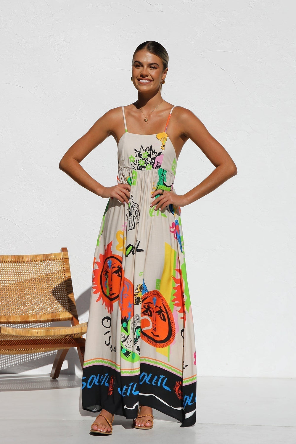 Dasha Dress ORANGE MULTI Mssaz Desses