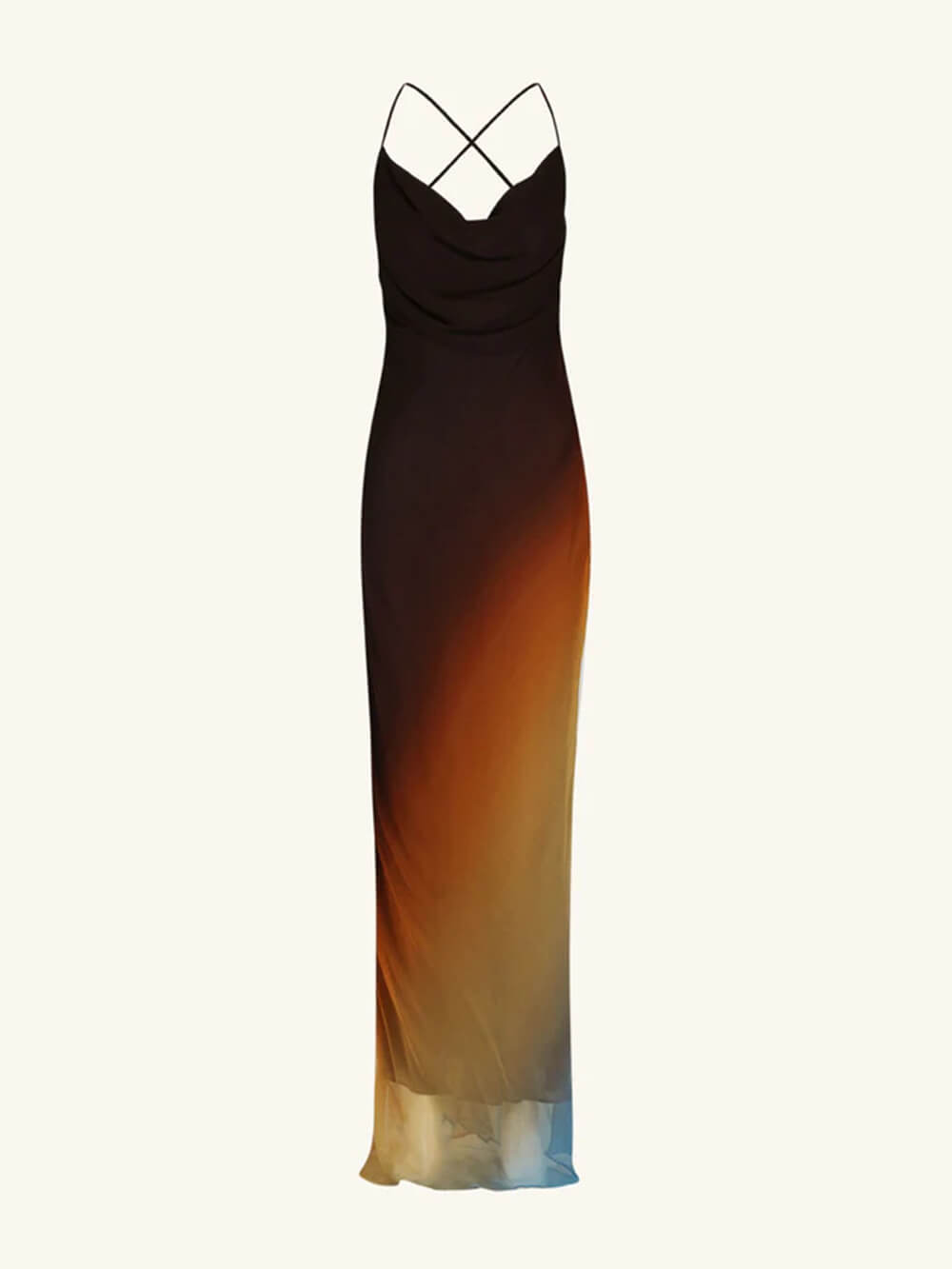 Backless Twill Maxi Dress Mssaz Desses