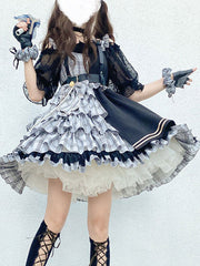 Idol Declaration Lolita JSK Two Tone Plaid Jumper Skirts Mssza