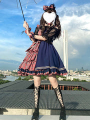 Idol Declaration Lolita JSK Two Tone Plaid Jumper Skirts Mssza