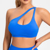 Casual Impact Asymmetric Nylon Backless Halter Fitness Gym Top Mssza
