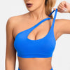 Casual Impact Asymmetric Nylon Backless Halter Fitness Gym Top Mssza
