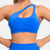 Casual Impact Asymmetric Nylon Backless Halter Fitness Gym Top Mssza