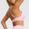 Casual Impact Asymmetric Nylon Backless Halter Fitness Gym Top Mssza