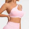 Casual Impact Asymmetric Nylon Backless Halter Fitness Gym Top Mssza