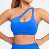 Casual Impact Asymmetric Nylon Backless Halter Fitness Gym Top Mssza