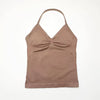 Elegant Impact Longline Strappy Open Back Bra Running Halter Top Sports Mssza