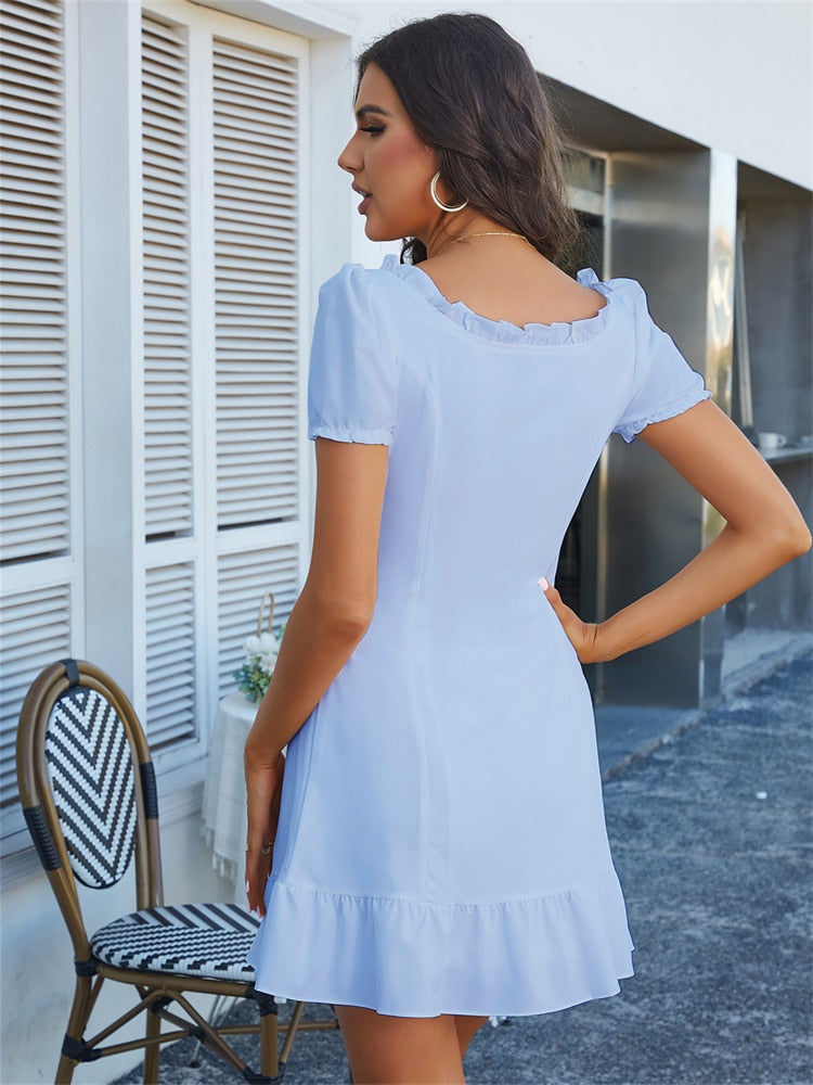 Bow Cute White Party Birthday Festival Dress Mssaz Desses