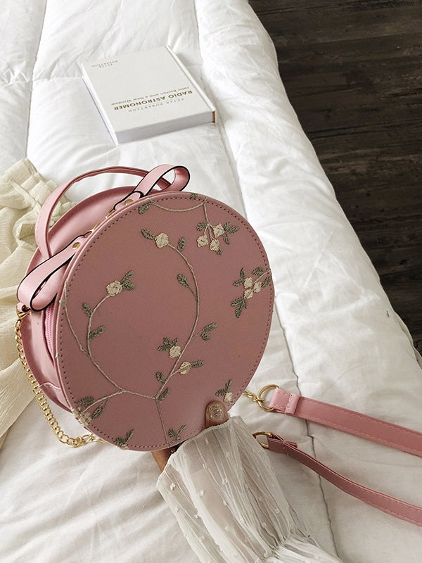 Japanese Cute Lace Round Shape Shoulder Bag Mssza