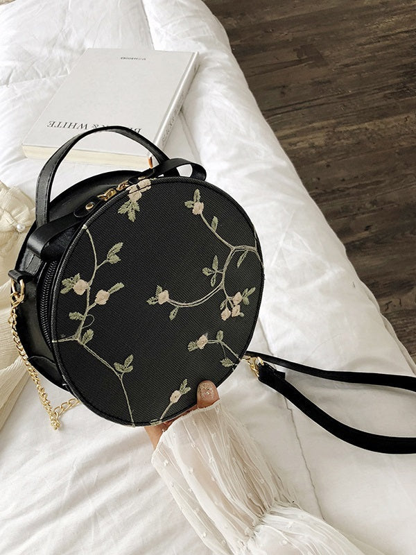 Japanese Cute Lace Round Shape Shoulder Bag Mssza