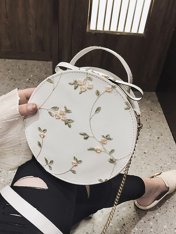 Japanese Cute Lace Round Shape Shoulder Bag Mssza