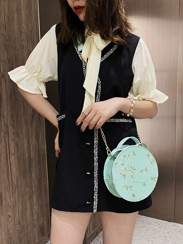 Japanese Cute Lace Round Shape Shoulder Bag Mssza