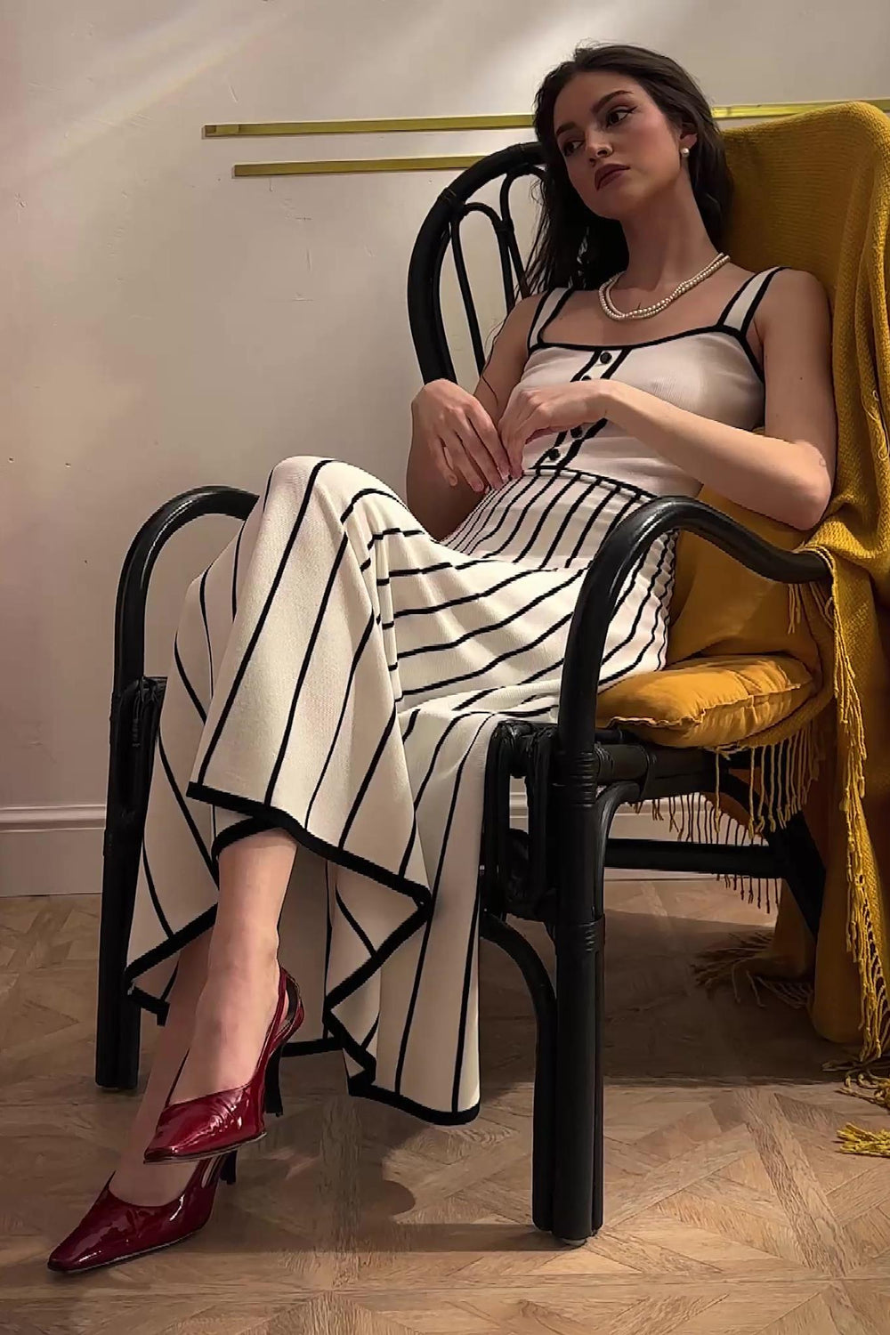 Pag Knit Cami Midi Dress Mssaz Desses