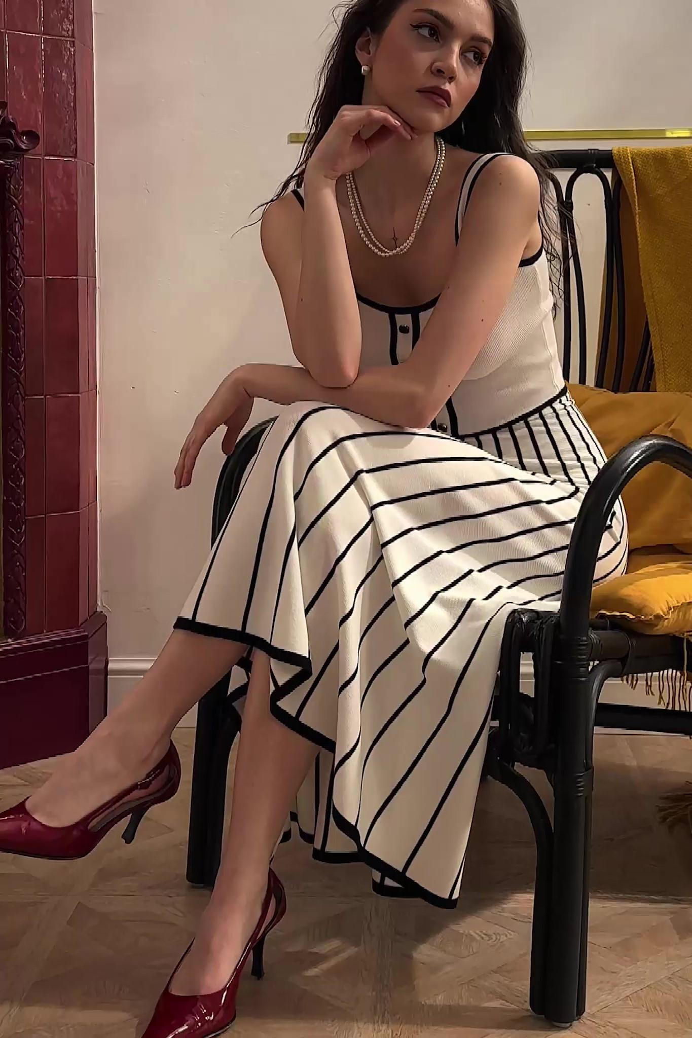 Pag Knit Cami Midi Dress Mssaz Desses