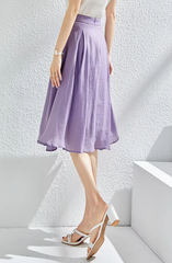 L-Line High Waist Chic Solid Thin Elegant Office Mini Skirts Mssza